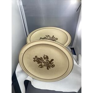 Set Of 2 Vintage 1980s Pfaltzgraff Village 10.5” Dinner Plates USA
